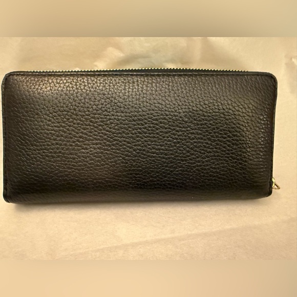 Michael Kors Jet Set Travel Continental Zip Around Wallet Large Black - Picture 5 of 6